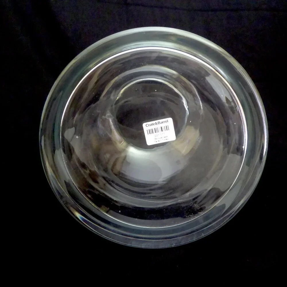 NEW 10.25” CRATE & BARREL LARGE GLASS FLOWER BOUQUET VASE